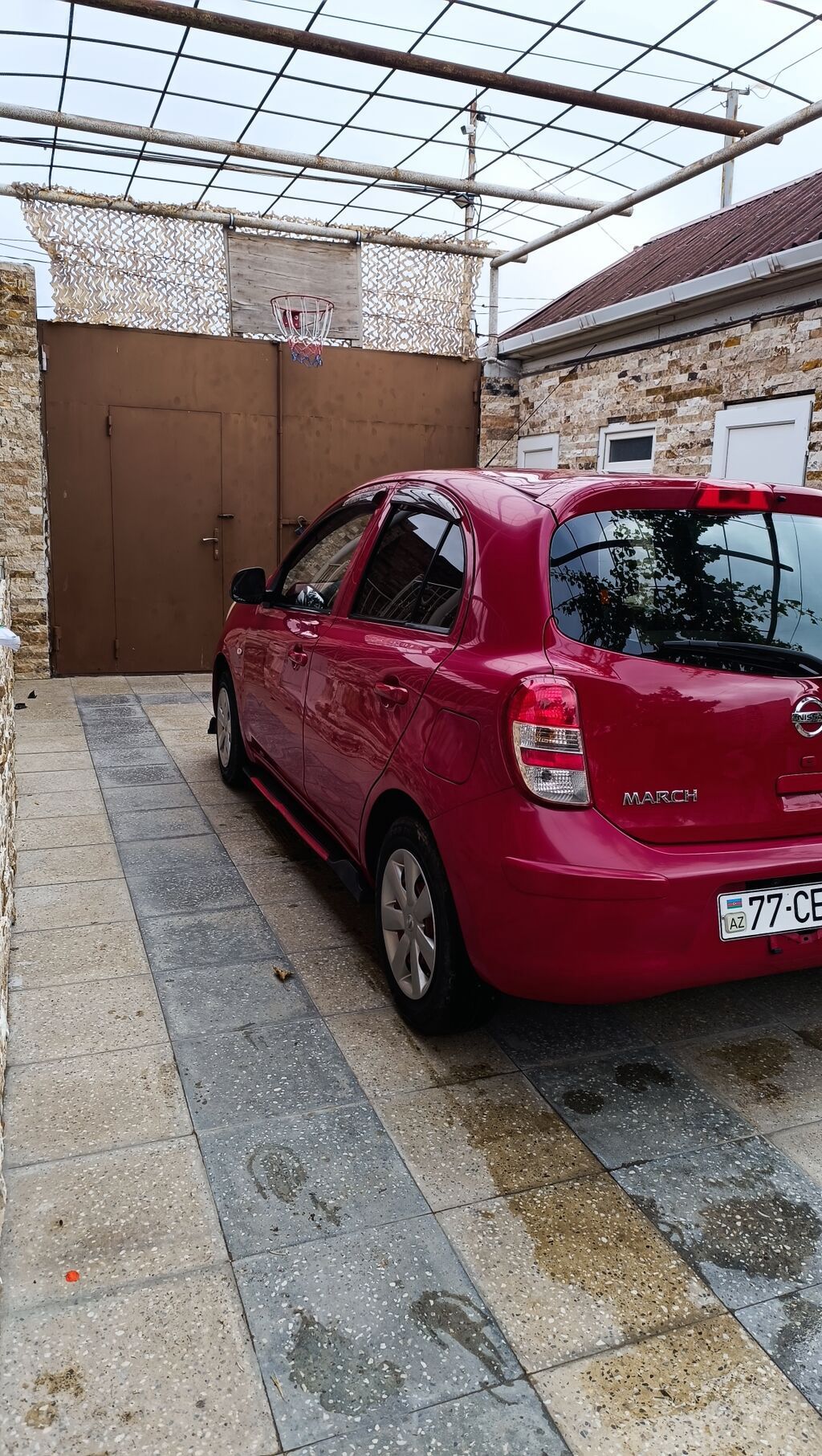 Nissan March (Micra) – qırmızı rəng, 5 qapılı hetçbek. Əsas — Avto, Bakı (4)