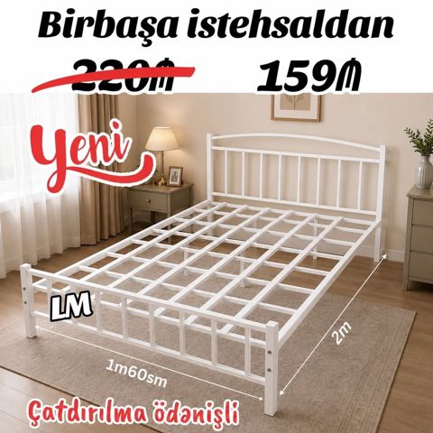 İkinəfərlik _*Dəmir TAXT*_ _*SİFARİŞLƏ VƏ YENİ*_ Qiymət : *159₼*