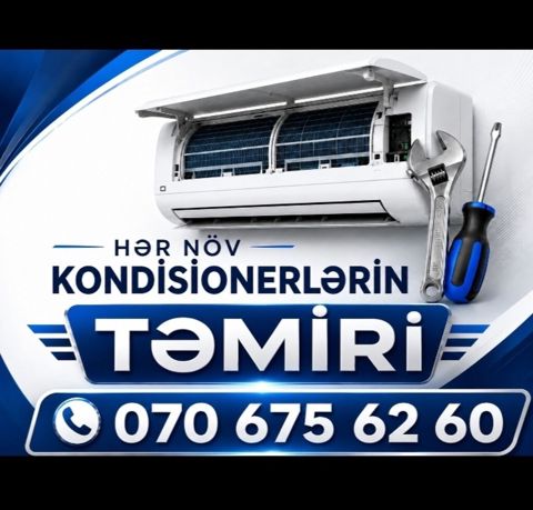 Kondisionerin Təmiri sökülməsi yuyulması, qaz vurulması, boruların — Bakı