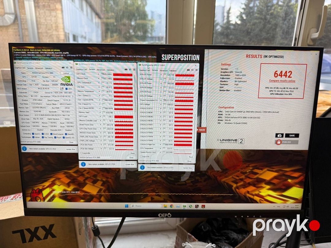 Evga RTX 3080 FTW3 Ultra Non RFB 10GB — Elektronika, Bakı (7)