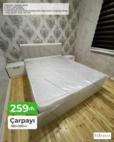 Müasir üslubda iki nəfərlik çarpayı – 160×200 sm. - Model: açılmayan — Mebel