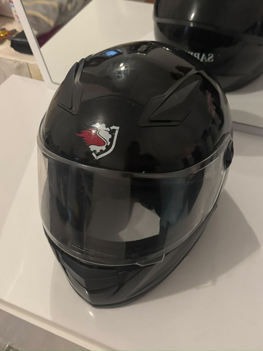 Tam üzlü motosiklet kaskı – qara rəng — Motosiklet geyimi, Bakı