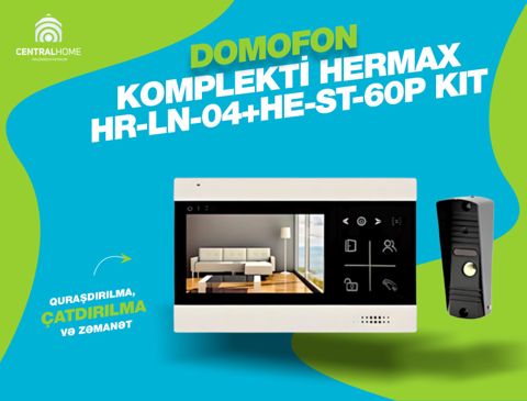 Domofon komplekti Hermax HR-LN-04+HE-ST-60P Kit — Bakı