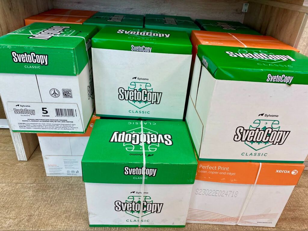Endirimli qiymətə A4 satılır. Qutuda 5 paçka və 1 paçka 4.90 azn-dir — Elektronika, Bakı