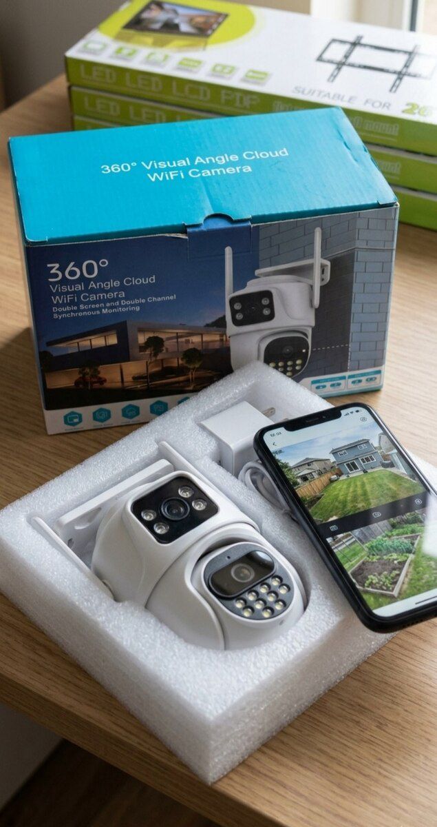 Kamera simsiz wifi kamera 4K Ultra-HD 360° — Təhlükəsizlik sistemləri, Bakı (3)