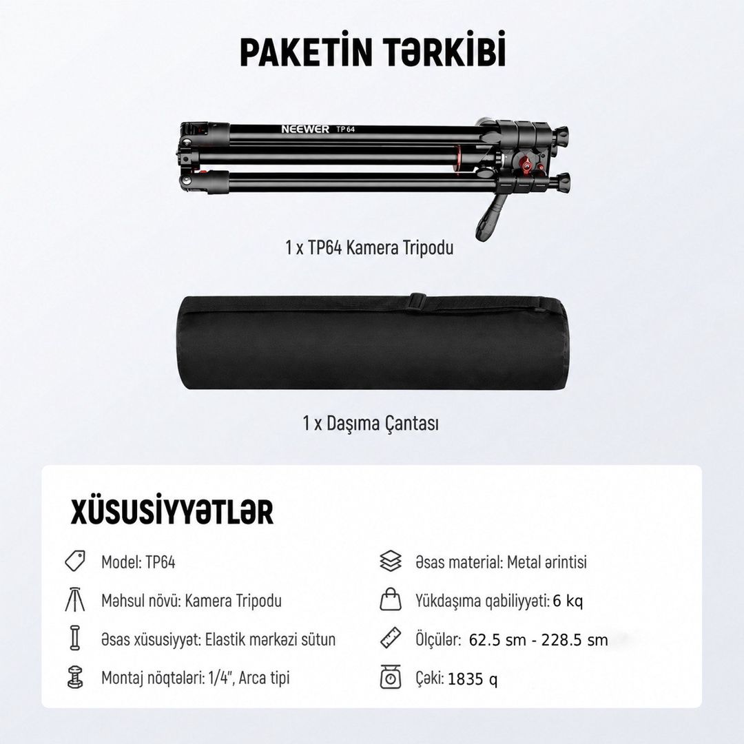 Üstdən Çəkiliş üçün kamera tripodNeewer TP64 — Elektronika, Bakı (7)