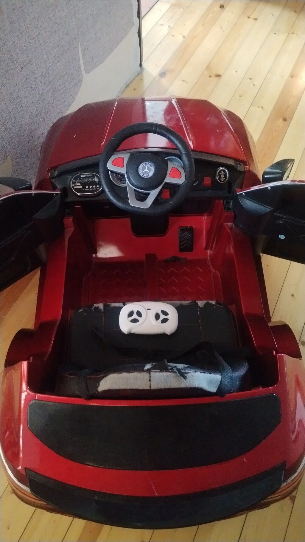 Uşaq üçün elektrikli minik avtomobili – Mercedes üslubunda, qırmızı — Uşaq avtomobilləri, Bakı (4)