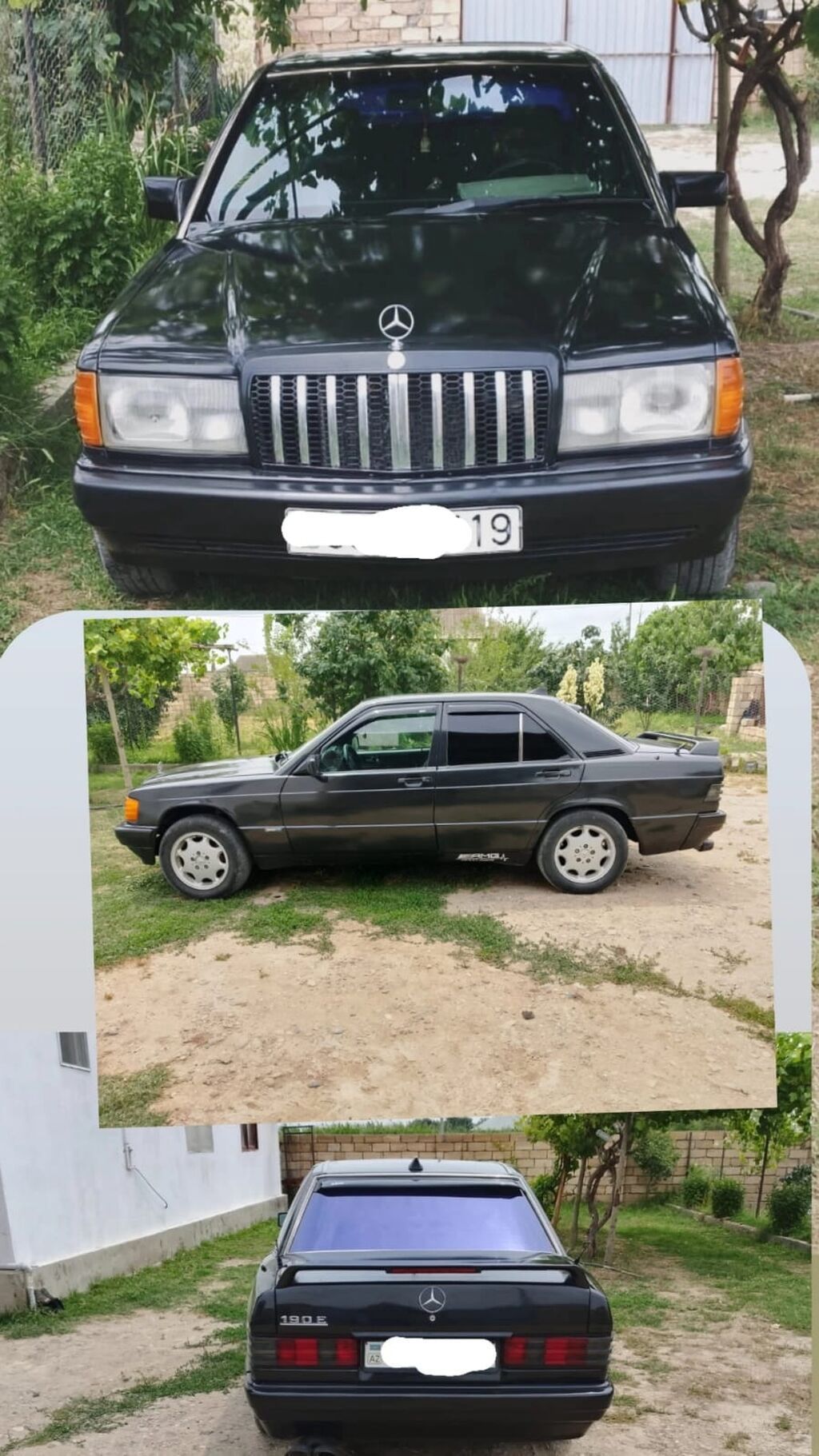Mercedes-Benz 190E sedan - Kuzov: kompakt sedan, qara rəng - Model