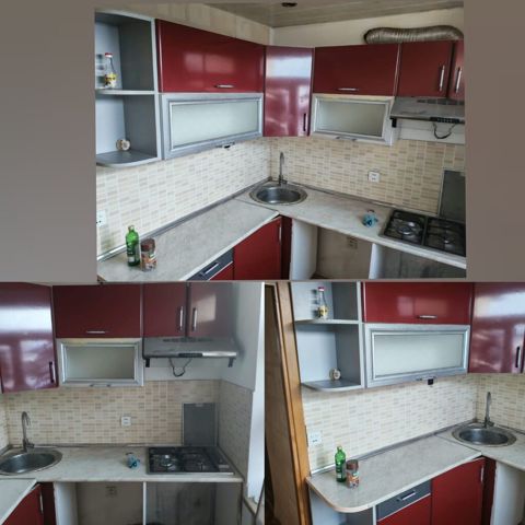 Mətbəx mebeli satılır 200₼. Ölçü umumi 4m. Üzərində qaz moyka