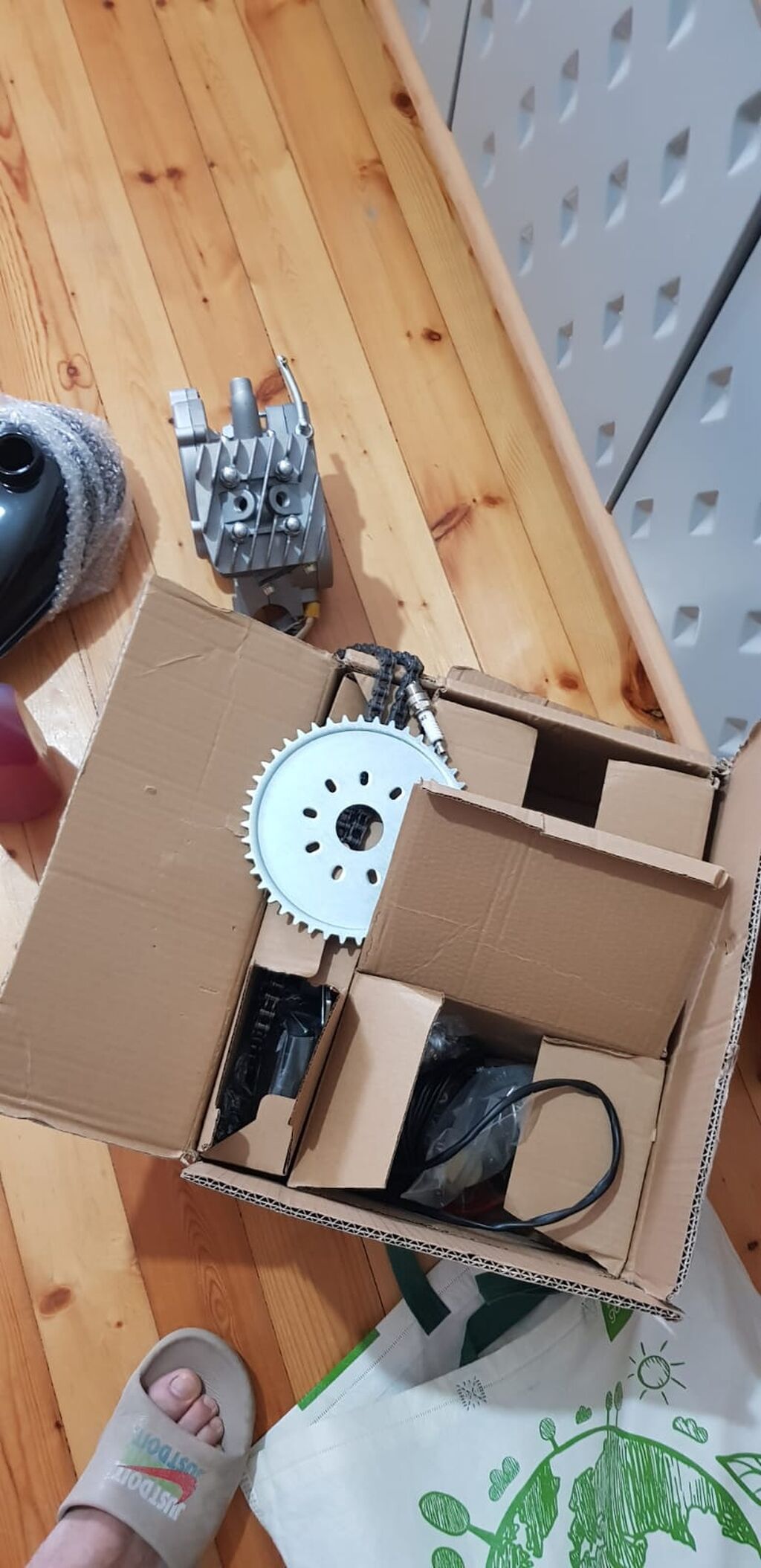 Moped/velosiped üçün benzin mühərriki dəsti – LD80 (iki dövrlü) — Bağ texnikası üçün qoşma, Bakı (5)