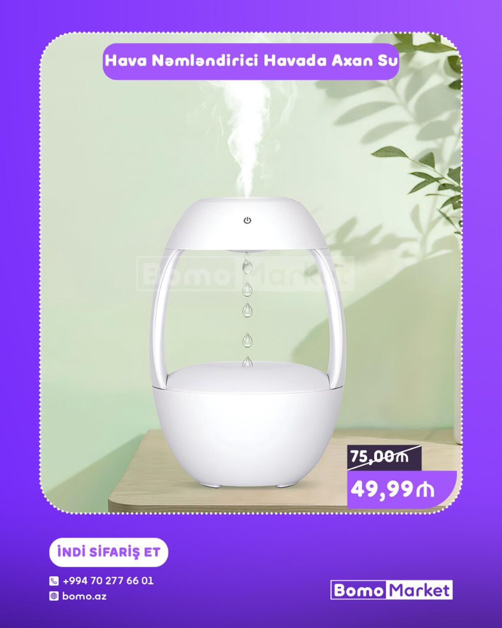 Hava Nəmləndirici – “Havada axan su” effekti ilə - Estetik “axan — Elektronika, Bakı