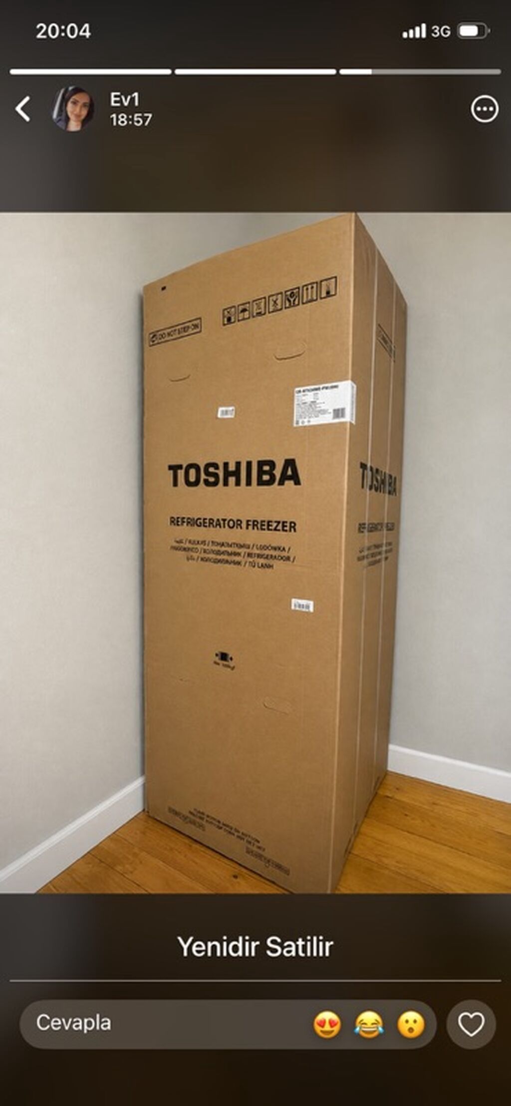 Toshiba GR-RT624WE-PMJ(06) ikikameralı soyuducu - Ölçülər: hündürlük — Soyuducular, Bakı