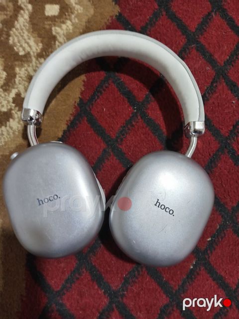 Hoco over‑ear simsiz qulaqlıq - Rəng: gümüşü/krem - Baş üstü