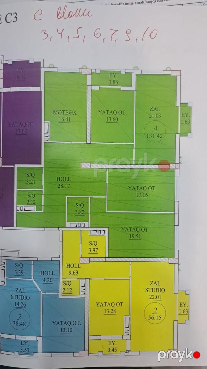 Satılır 4 otaqlı yeni tikili 132 m² — Mənzil, Bakı (2)