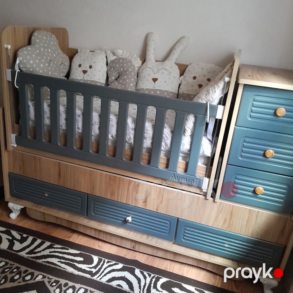 Uşaq beşiyi və komodlu dəst – Aym İnci modeli - Material: ağac — Mebel, Bakı (3)