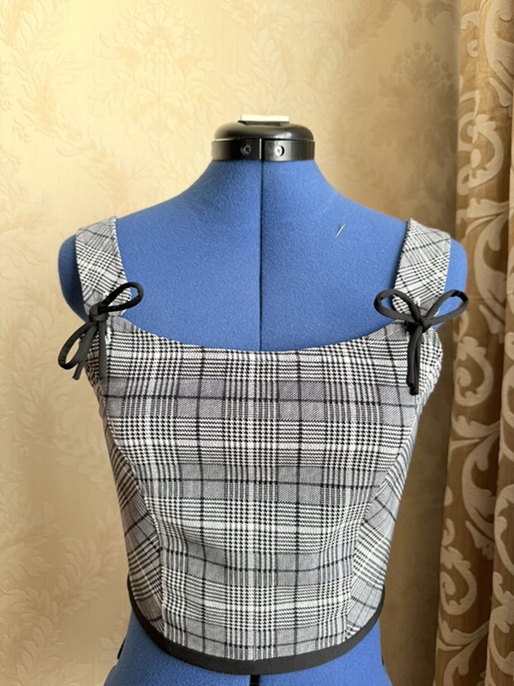 Qadınlar üçün dəbli qolsuz top – qrafit-melanj rəngli qaşqay (plaid) — Şəxsi əşyalar, Bakı (5)