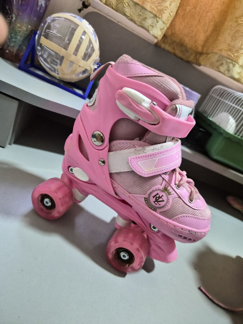 Məhsul: Uşaq dördtəkərli patinlər (rollers) - Rəng: Çəhrayı - Dizayn — İdman və istirahət, Bakı (3)