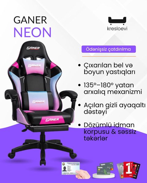 Oyun kreslosu Ganer Neon — Офисная мебель