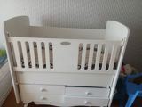Ağ rəngli uşaq beşiyi – “Baby Mood” model - Material: MDF/laminat ağ — Furniture