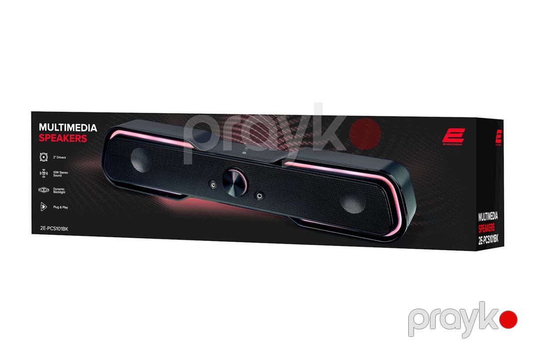 2E Multimedia speaker PCS101 RGB, 2.0, USB, Black — Elektronika, Bakı (3)