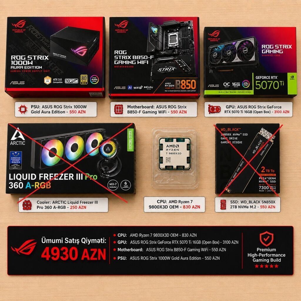 Videokart Asus GeForce RTX 5070 Ti, 16 GB, Yeni