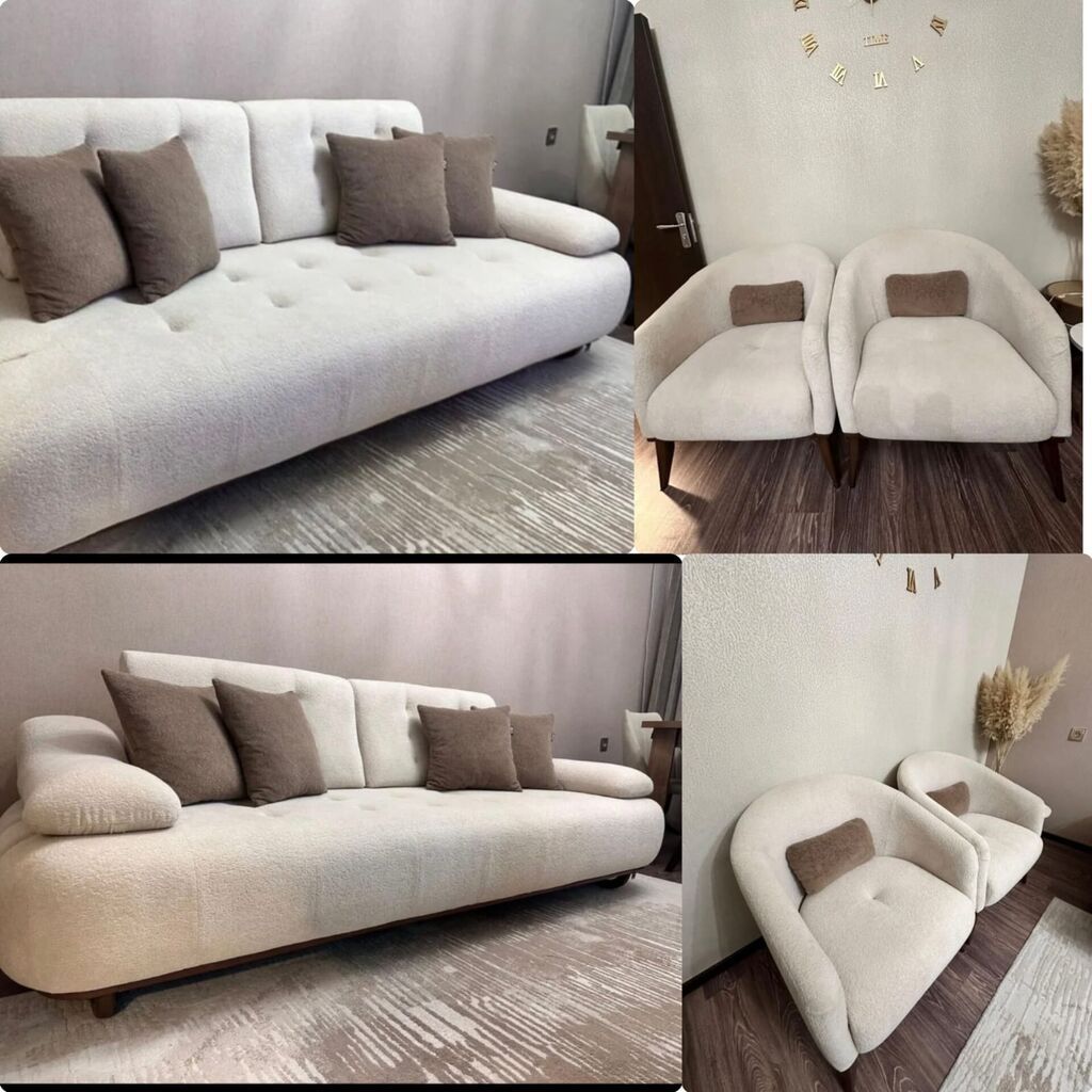 Turk istehsalı. Divan kreslo. 1200azn. İdeal veziyyetde. Viva — Mebel, Bakı