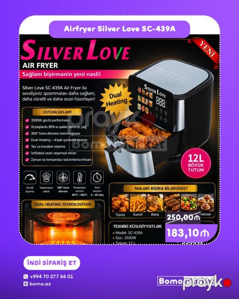 Fritoz Silver, Yağsız l, Yeni — Bakı