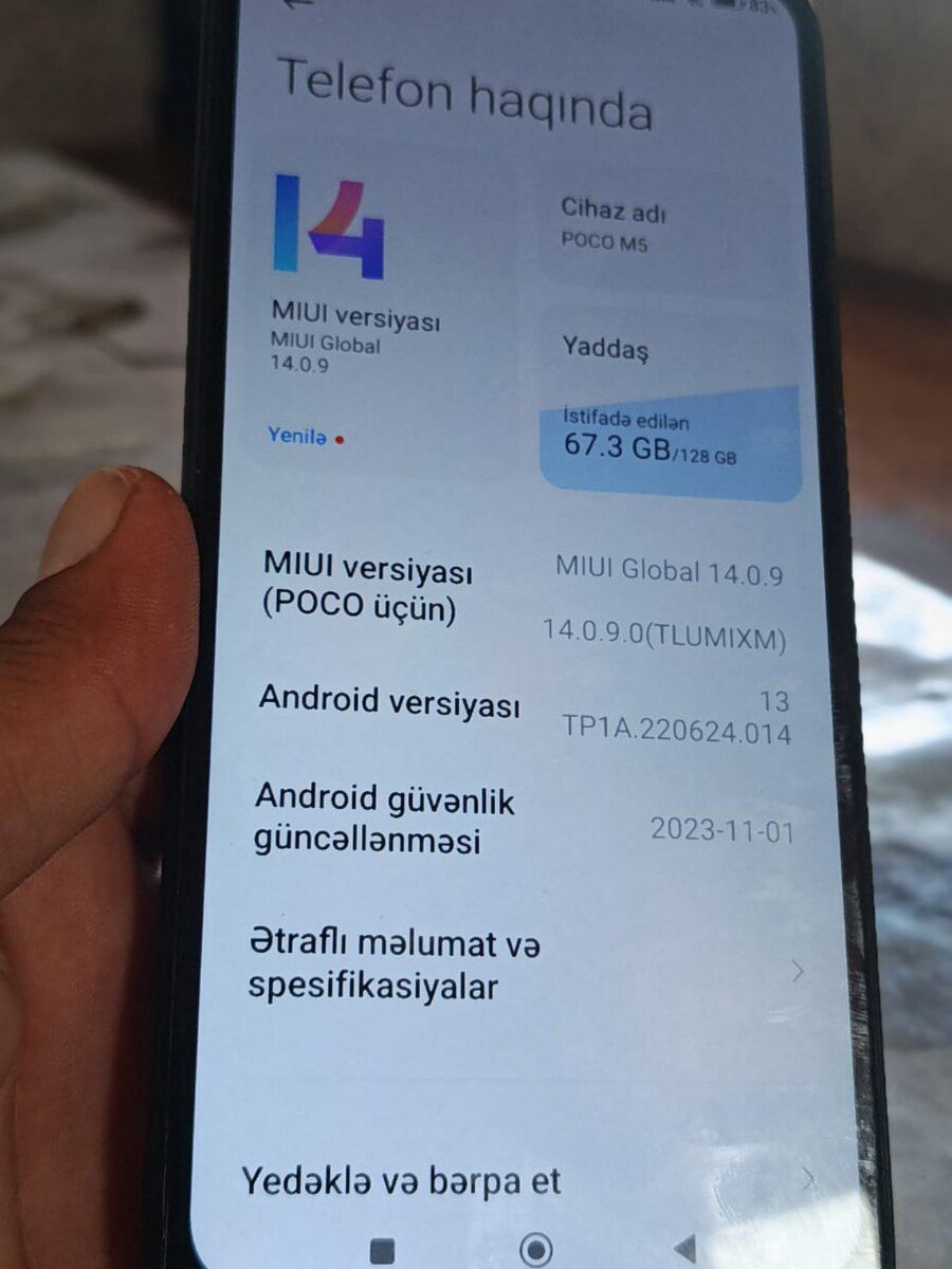 Xiaomi Poco M5 Black 128GB/6GB — Smartfonlar, Bakı (2)