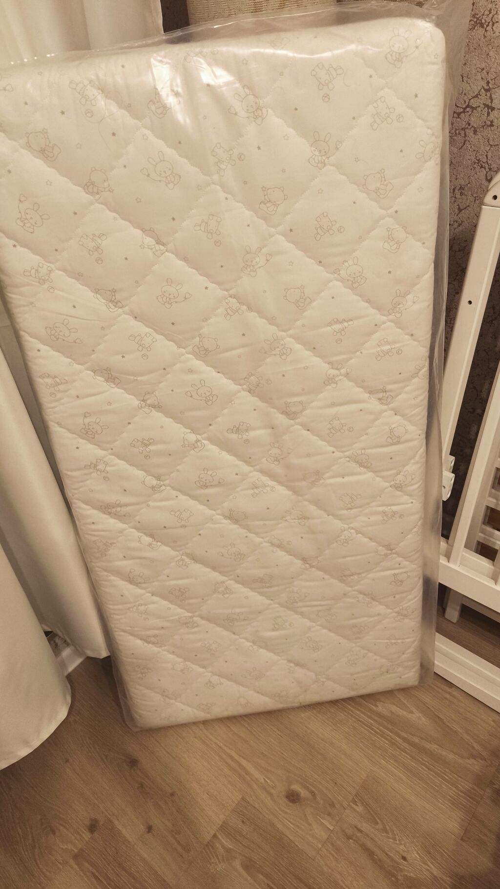 Oğlan və qız üçün, Yeni, Dördbucaq, Beşik, Matras ilə, Yellənmə mexanizmsiz — Mebel, Sumqayıt (2)