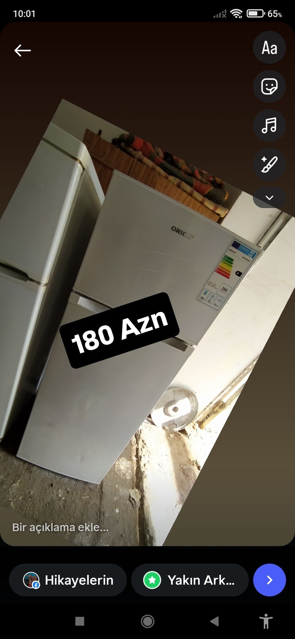 Soyuducu – iki qapılı, üst kamera dondurucu Marka/model: Indesit — Soyuducular, Digah (9)