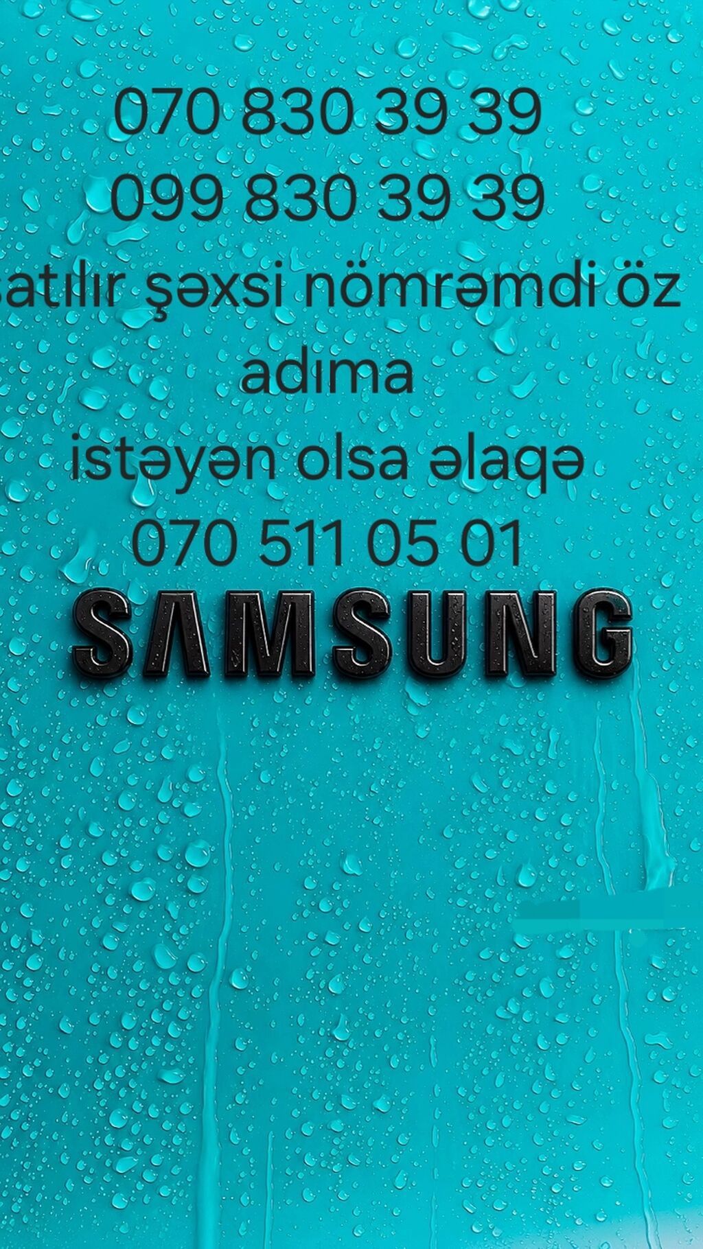 Xüsusi mobil nömrələr dəsti • Operator kodları: 070 və 099 • Nömrə — Elektronika, Digah