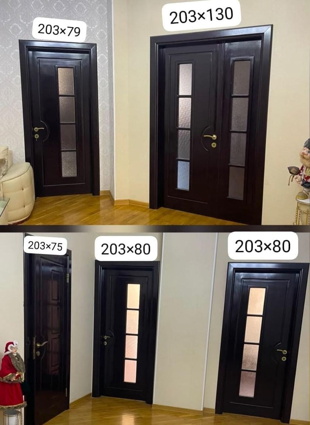 Taxta Qapılar 5 Ədəddir 4 ədədi tək 1 ədədi qoşa satılır tək qapının 1