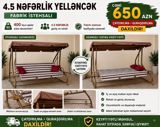 4.5 nəfərlik yelləncək – fabrık istehsalı Xüsusiyyətlər: - 4.5 — Mebel