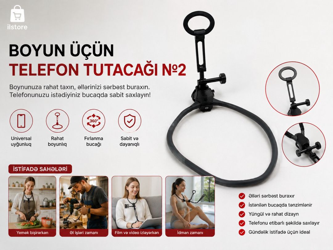 Boyun üçün telefon tutacağı №2 — Mallar, Bakı