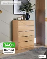 Komod – 4 çekmecəli, müasir dizaynlı Ölçülər: 40×100×80 sm Material — Мебель