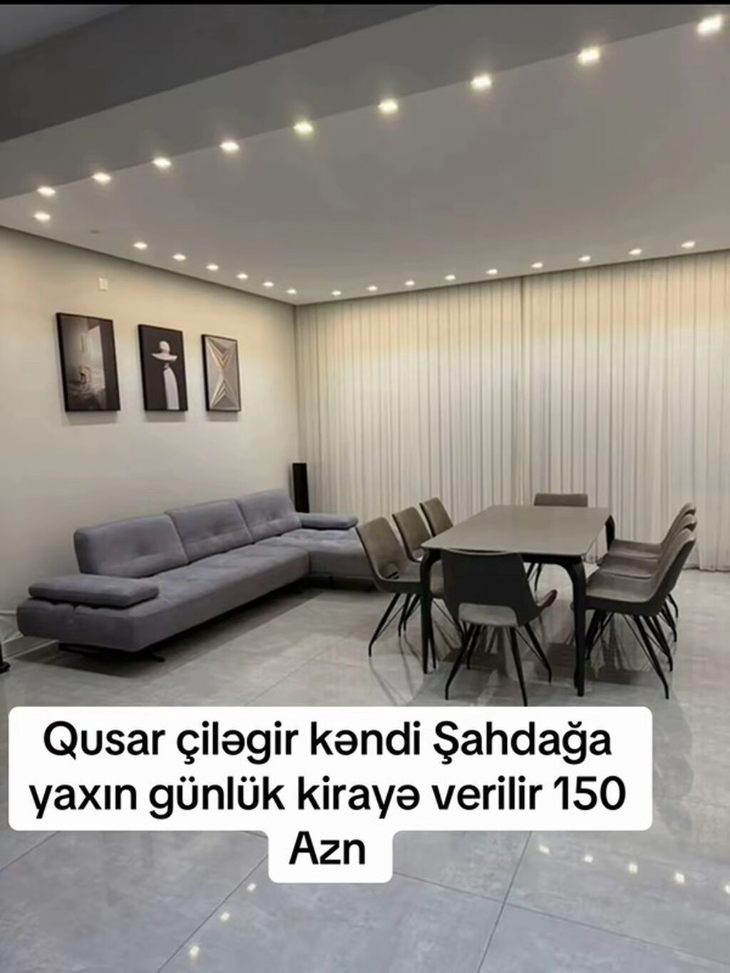 200 kv. m, 3 otaqlı