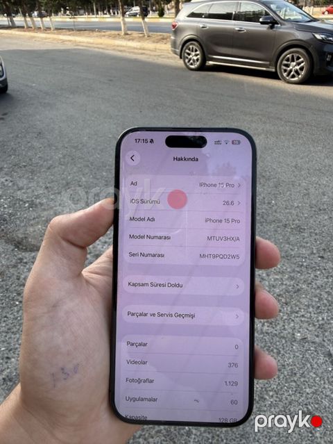 IPhone 15 Pro, 128 GB, Black Titanium, Face ID