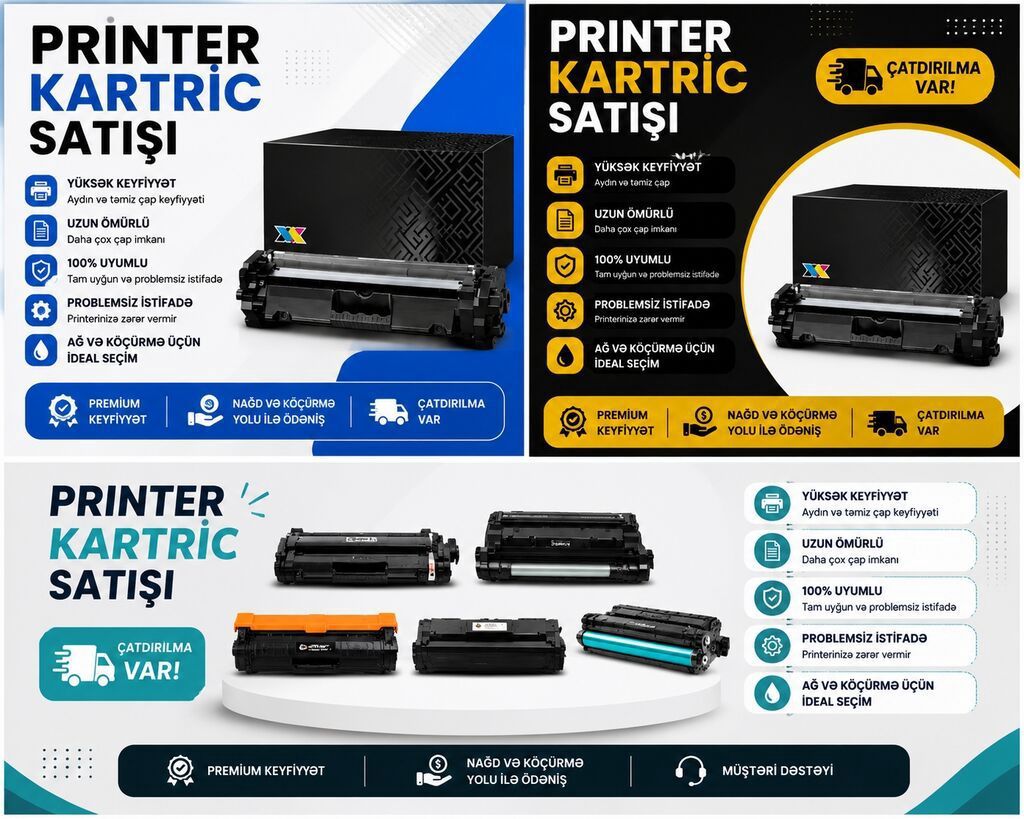 Printer kartric satışı - Yüksək keyfiyyət: Aydın və təmiz çap