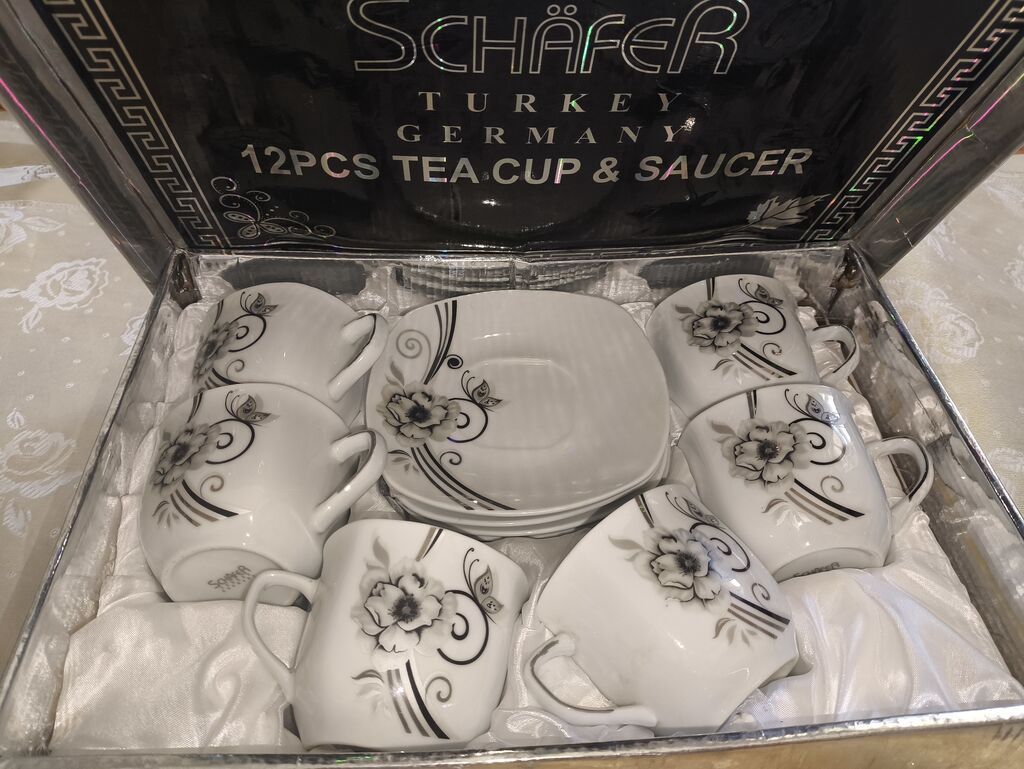 Çay dəsti, rəng - Ağ, Schafer, 6 nəfərlik, Almaniya — Mallar, Bakı
