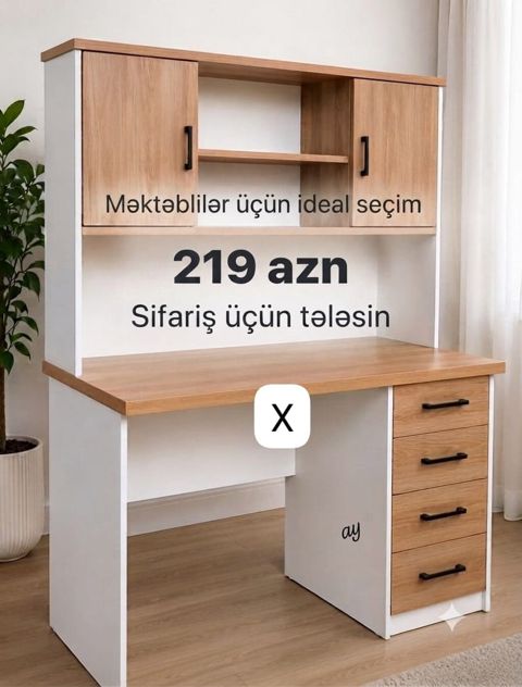 Məktəblilər üçün ideal seçim – funksional yazı masası. - Üst hissədə — Ucuz serfeli Mebel — Computer desks and chairs