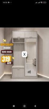 Möhtəşəm model dəhliz dolabı - Rəng: açıq ağac/boz tonlarda - Geniş — Goods