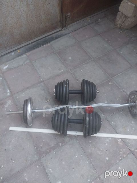 Tənzimlənən hantel və EZ ştanq dəsti - 2 ədəd tənzimlənən hantel: hər — Digah