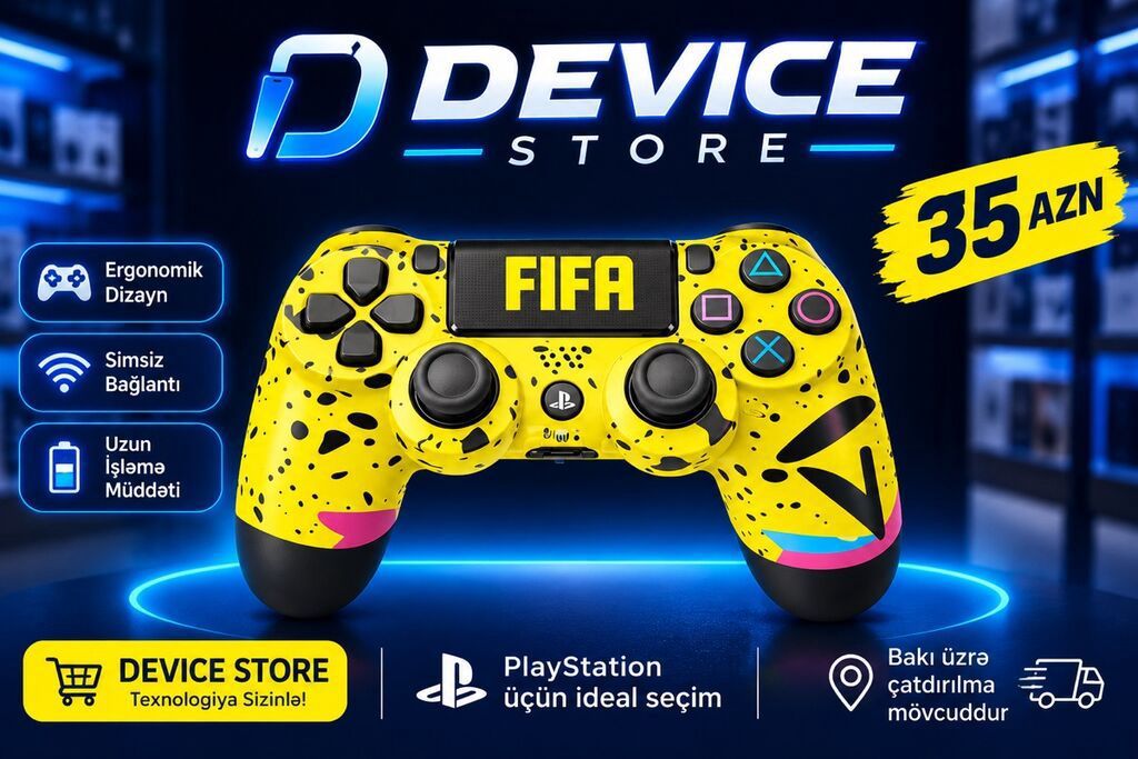 PlayStation üçün simsiz oyun pultu – FIFA temalı dizayn - Ergonomik