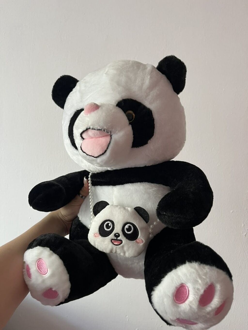 Panda plyuş oyuncağı + mini panda çantası dəsti Uşaq otağı, dekor və — Yumşaq oyuncaqlar, Bakı (2)