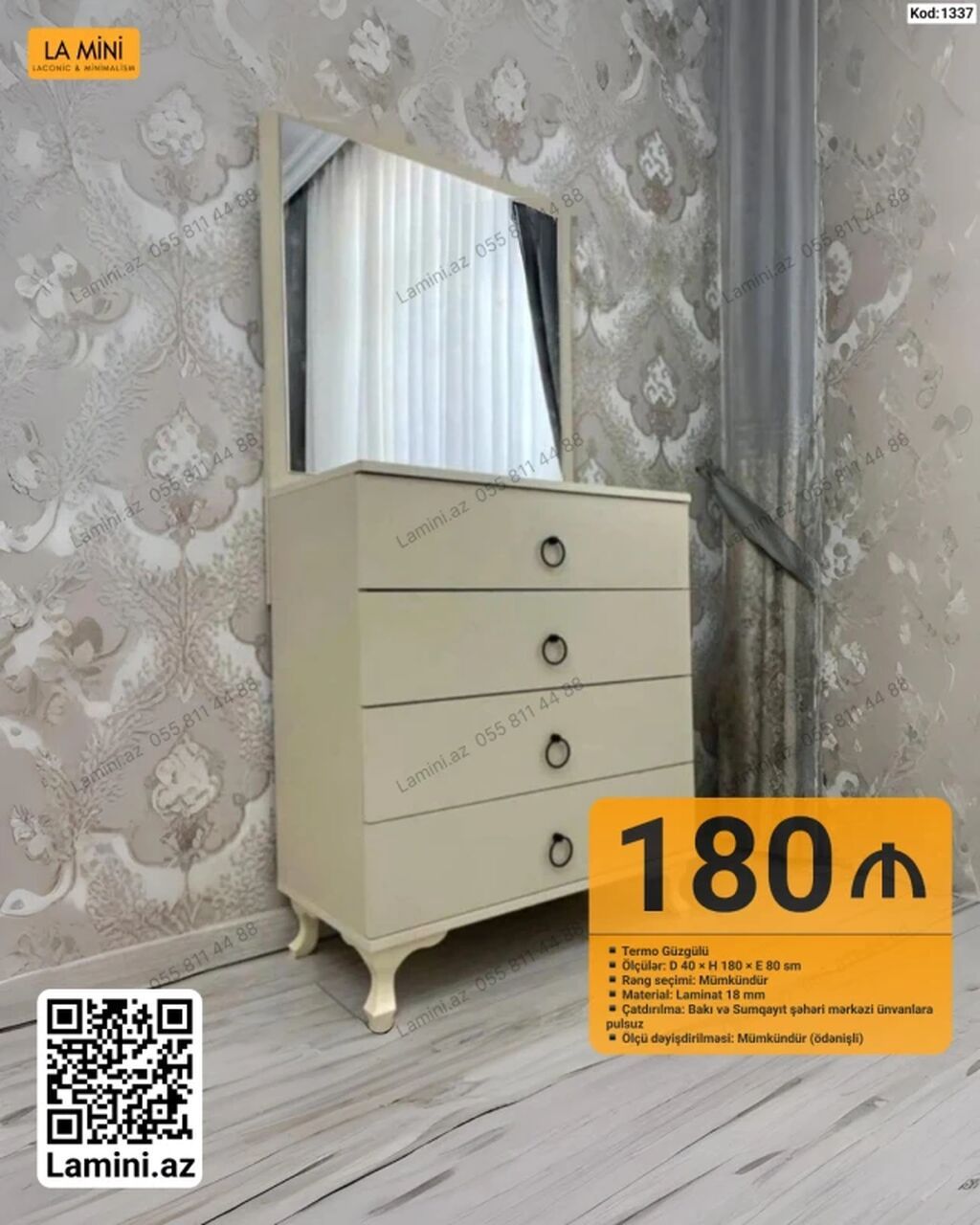 LA MINI termo güzgülü komod - Model kodu: 1337 - Ölçülər: D 40 × H — Mebel, Bakı