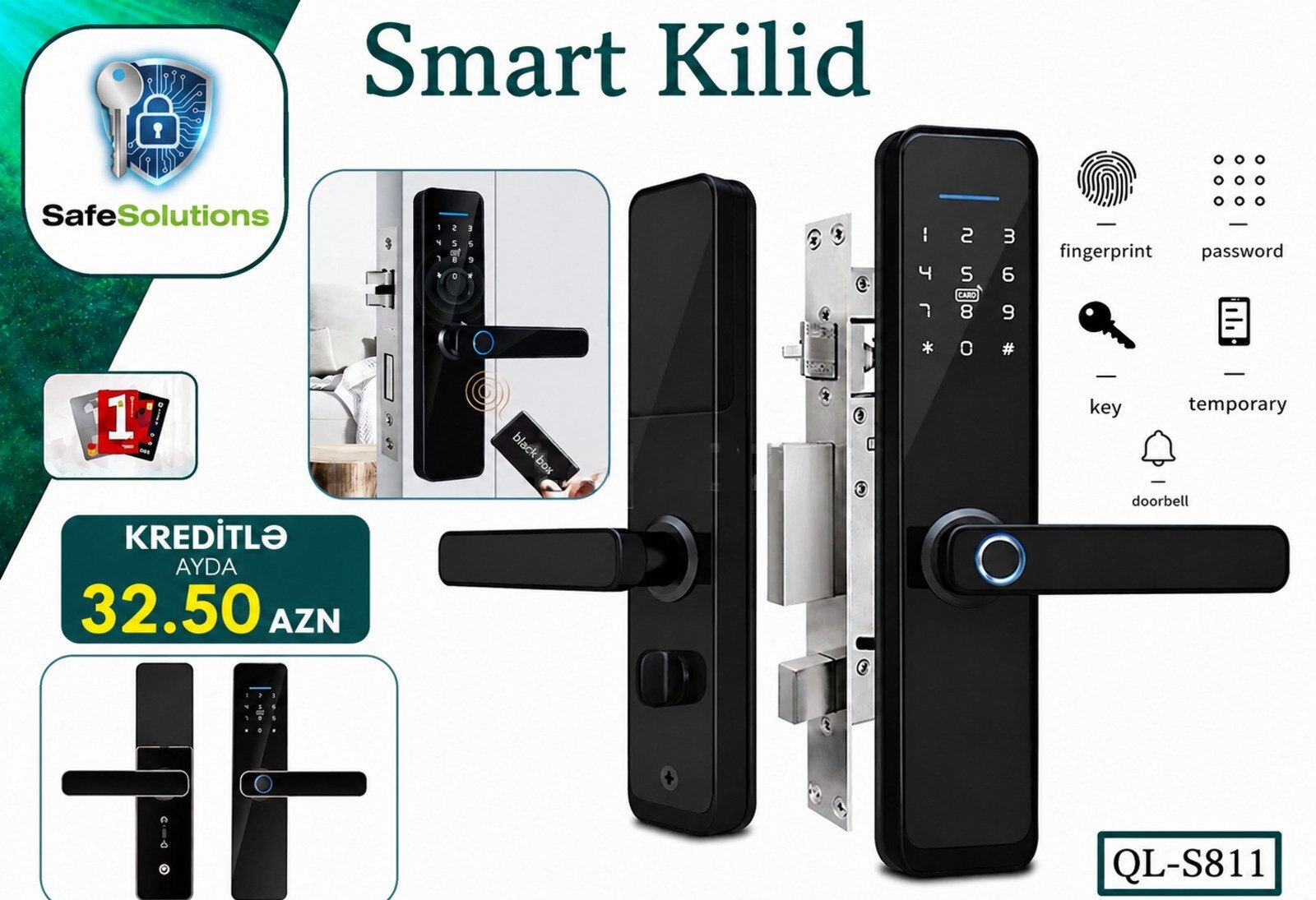 Smart Qapı Kilidi QL-S811 — Bakı