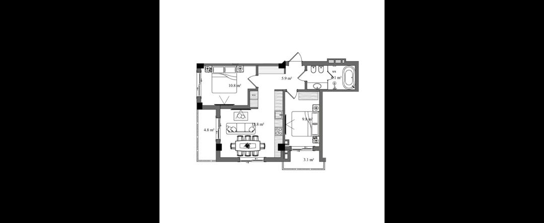 Satılır 3 otaqlı yeni tikili 72.8 m² — Mənzil, Qusar (7)