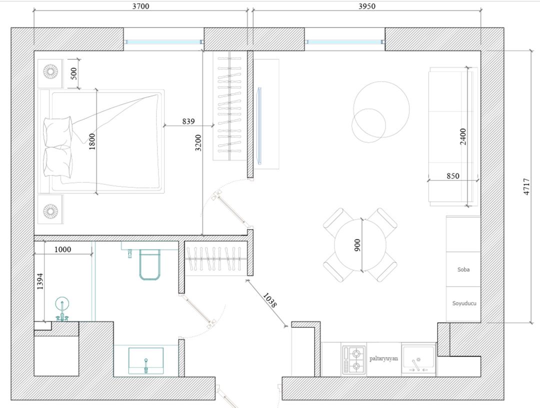 Satılır 2 otaqlı yeni tikili 44.5 m² — Mənzil, Bakı (2)