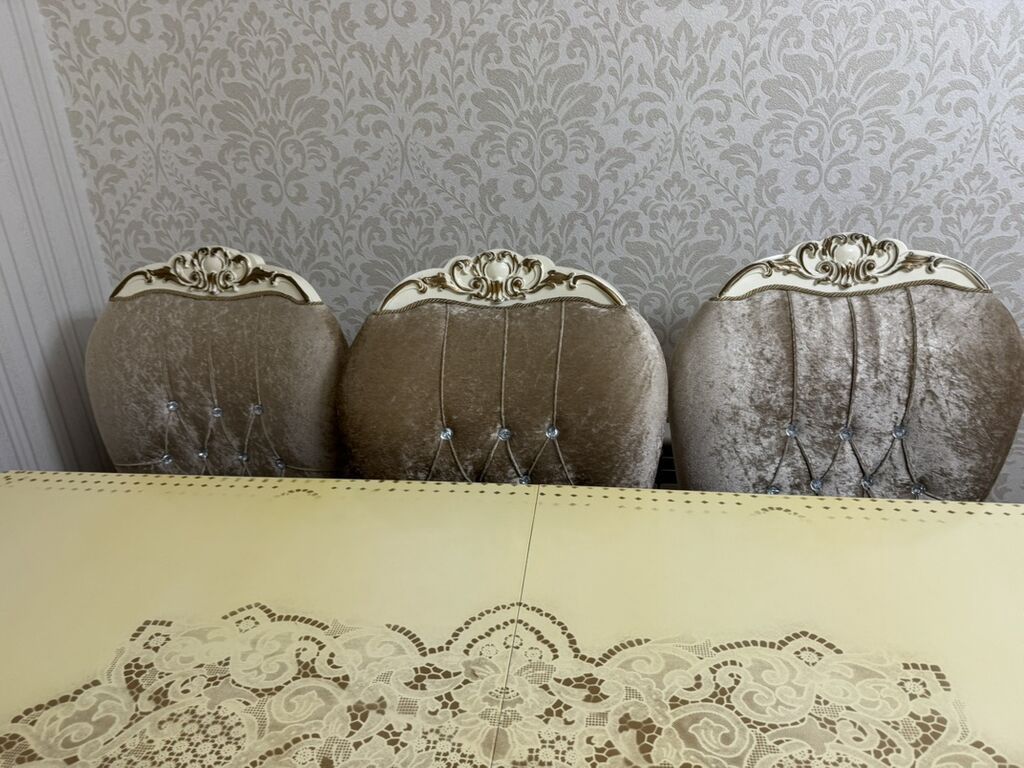 Klassik üslubda yemək dəsti - Komplekt: 1 böyük masa + 8 stul (6 ədəd — Mebel, Bakı (10)