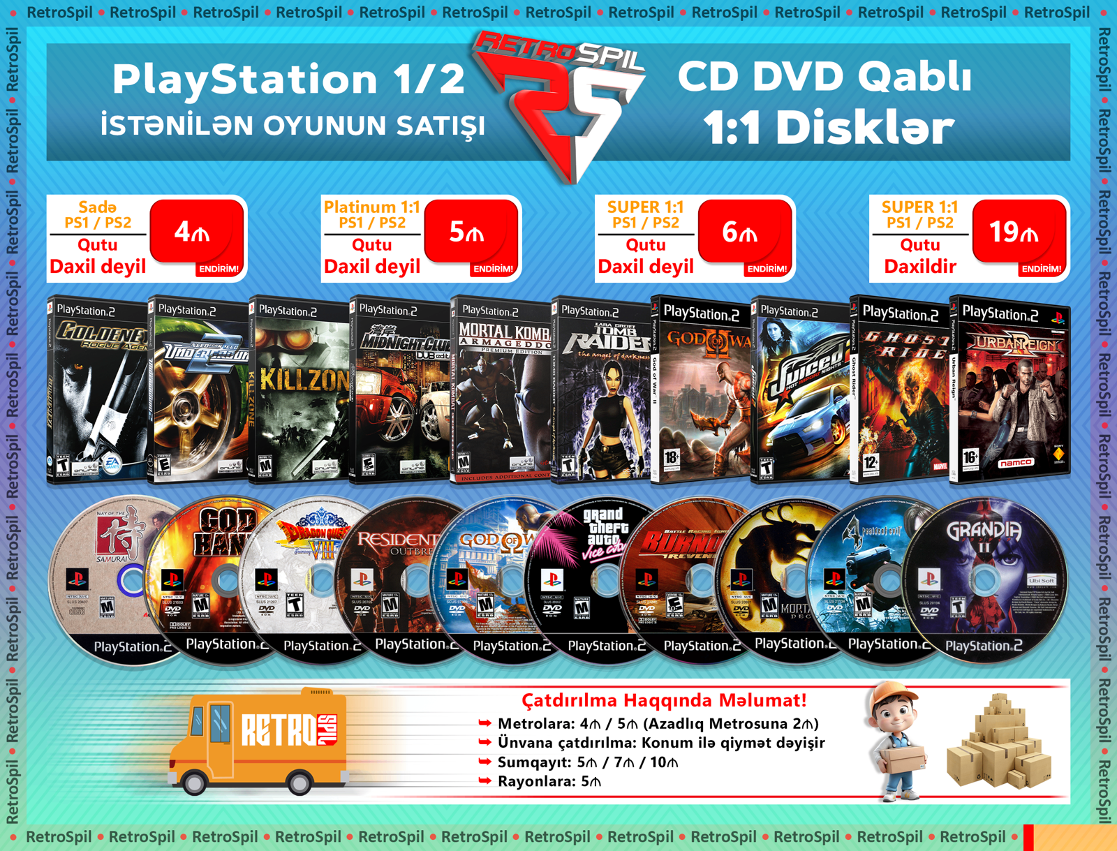 PlayStation 1, 2 Oyun Diskləri — Mallar